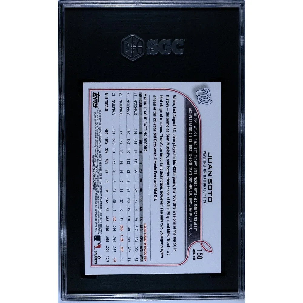 2022 Topps Image Variation #150 Juan Soto - SSP - Arms Up - SGC 9 MT